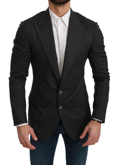 Dolce & Gabbana Elegant Gray Slim Fit Formal Blazer Dolce & Gabbana