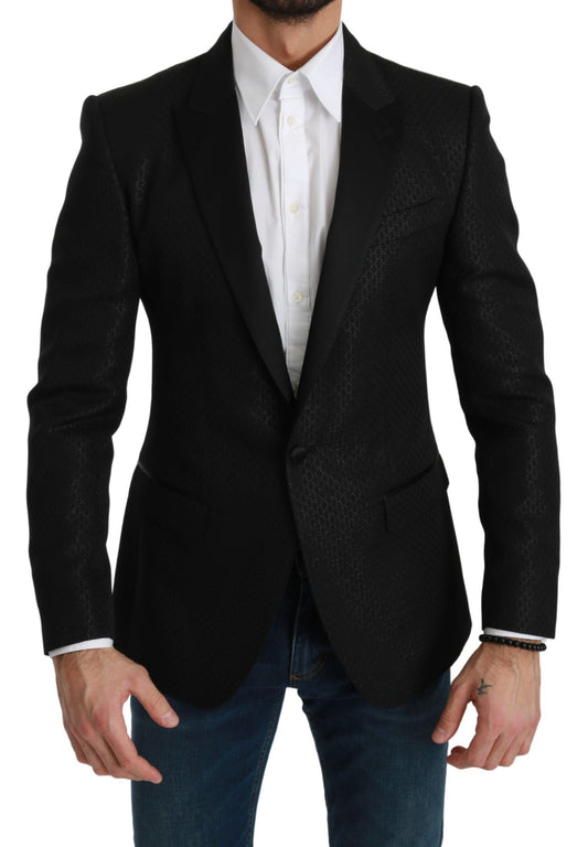 Dolce & Gabbana Slim Fit Martini Black Blazer Jacket Dolce & Gabbana