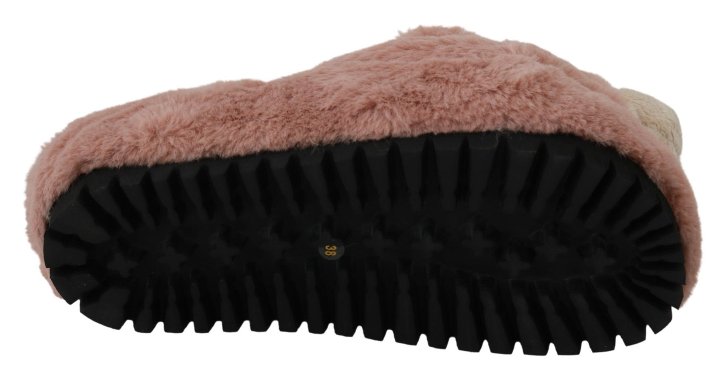 Dolce & Gabbana Chic Pink Bear House Slippers by D&G Dolce & Gabbana