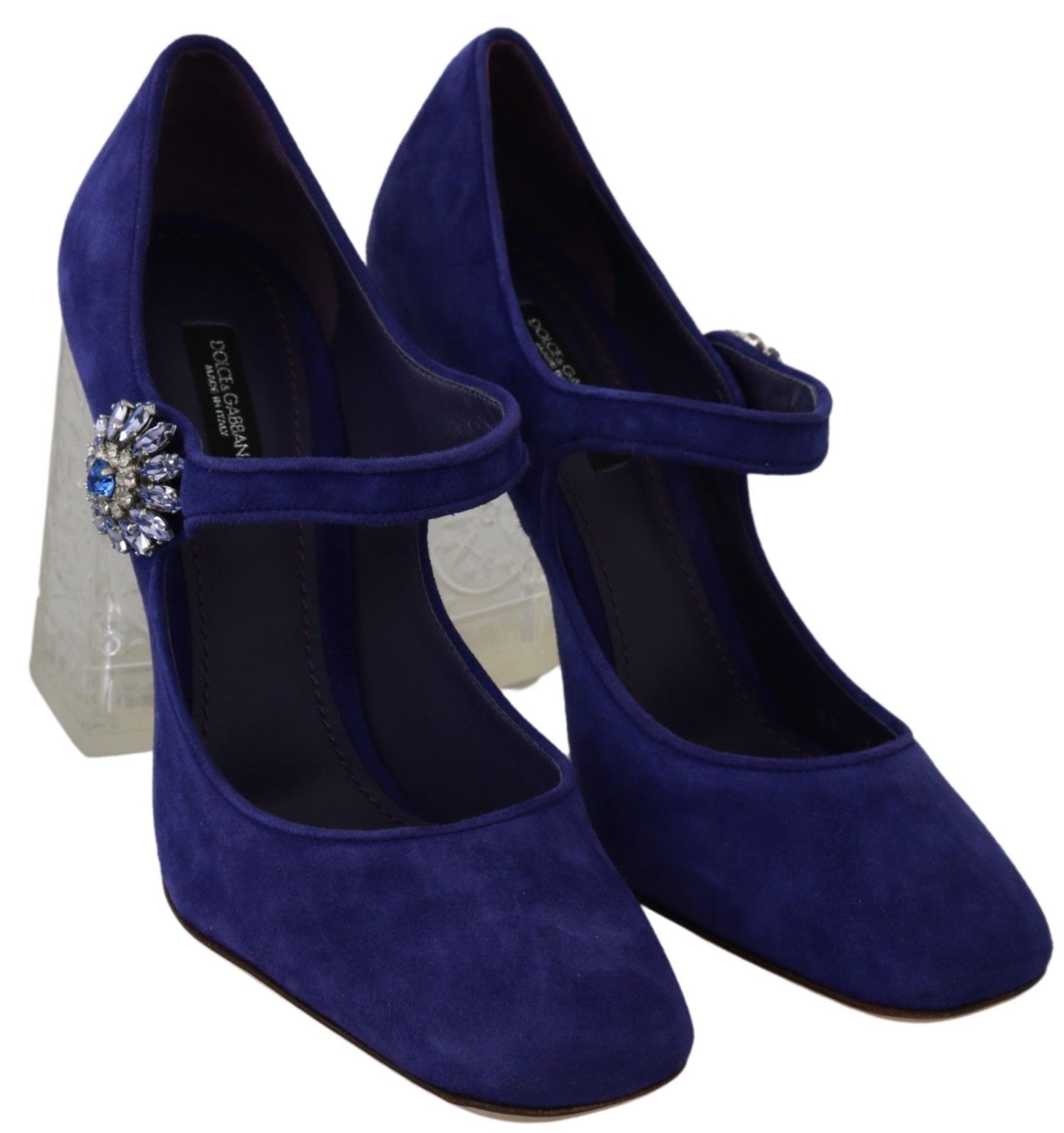 Dolce & Gabbana Elegant Purple Suede Mary Janes Pumps Dolce & Gabbana