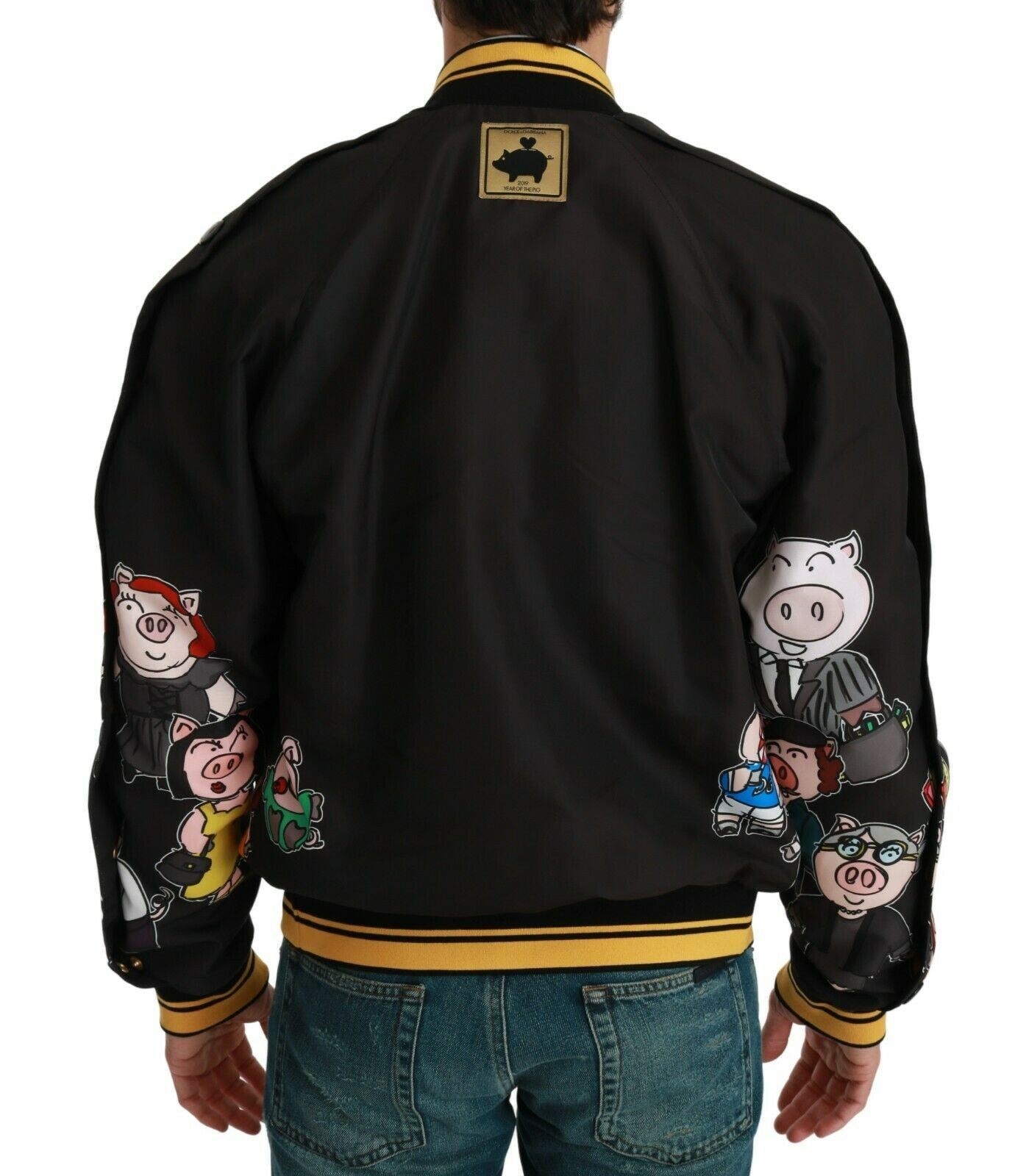 Dolce & Gabbana Multicolor Motive Bomber Style Jacket Dolce & Gabbana