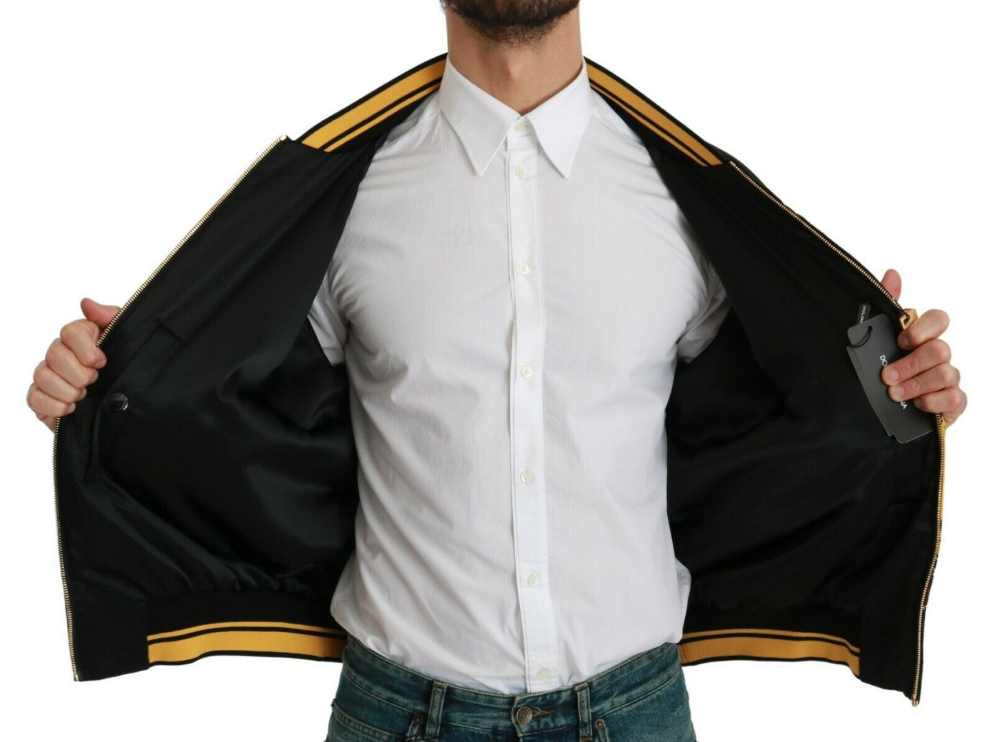 Dolce & Gabbana Multicolor Motive Bomber Style Jacket Dolce & Gabbana