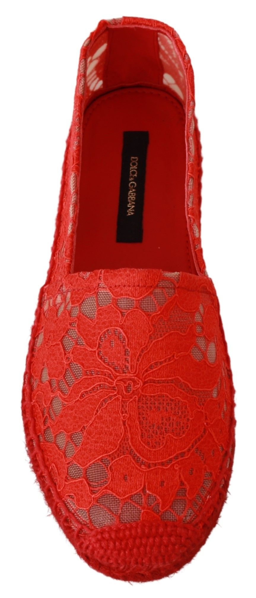 Dolce & Gabbana Red Viscose Espadrilles Flat Shoes Dolce & Gabbana