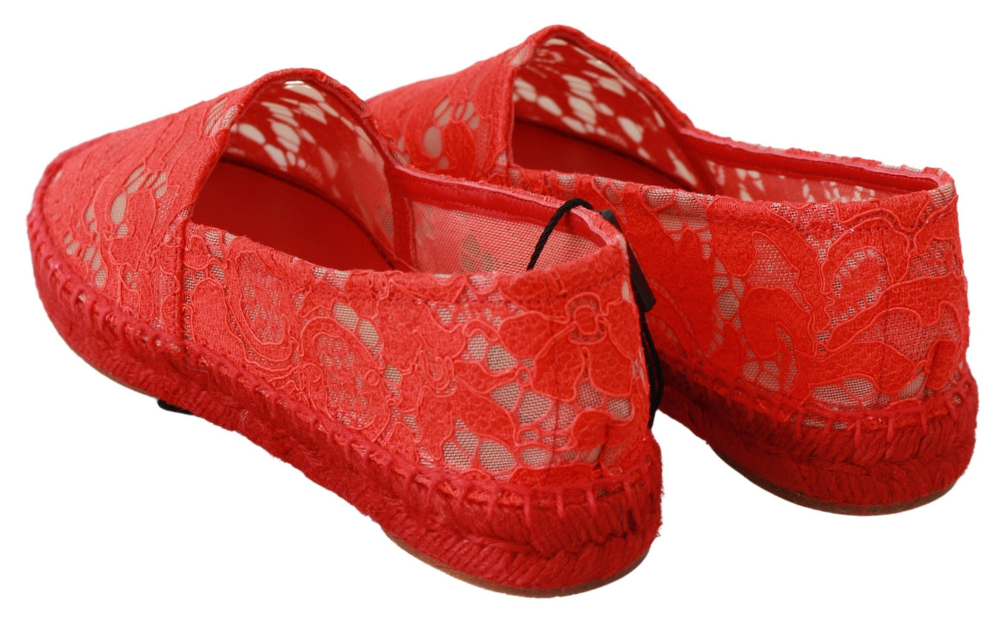 Dolce & Gabbana Red Viscose Espadrilles Flat Shoes Dolce & Gabbana