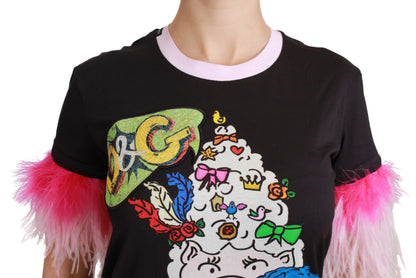 Dolce & Gabbana Chic Crewneck Year of the Pig Motif Tee Dolce & Gabbana