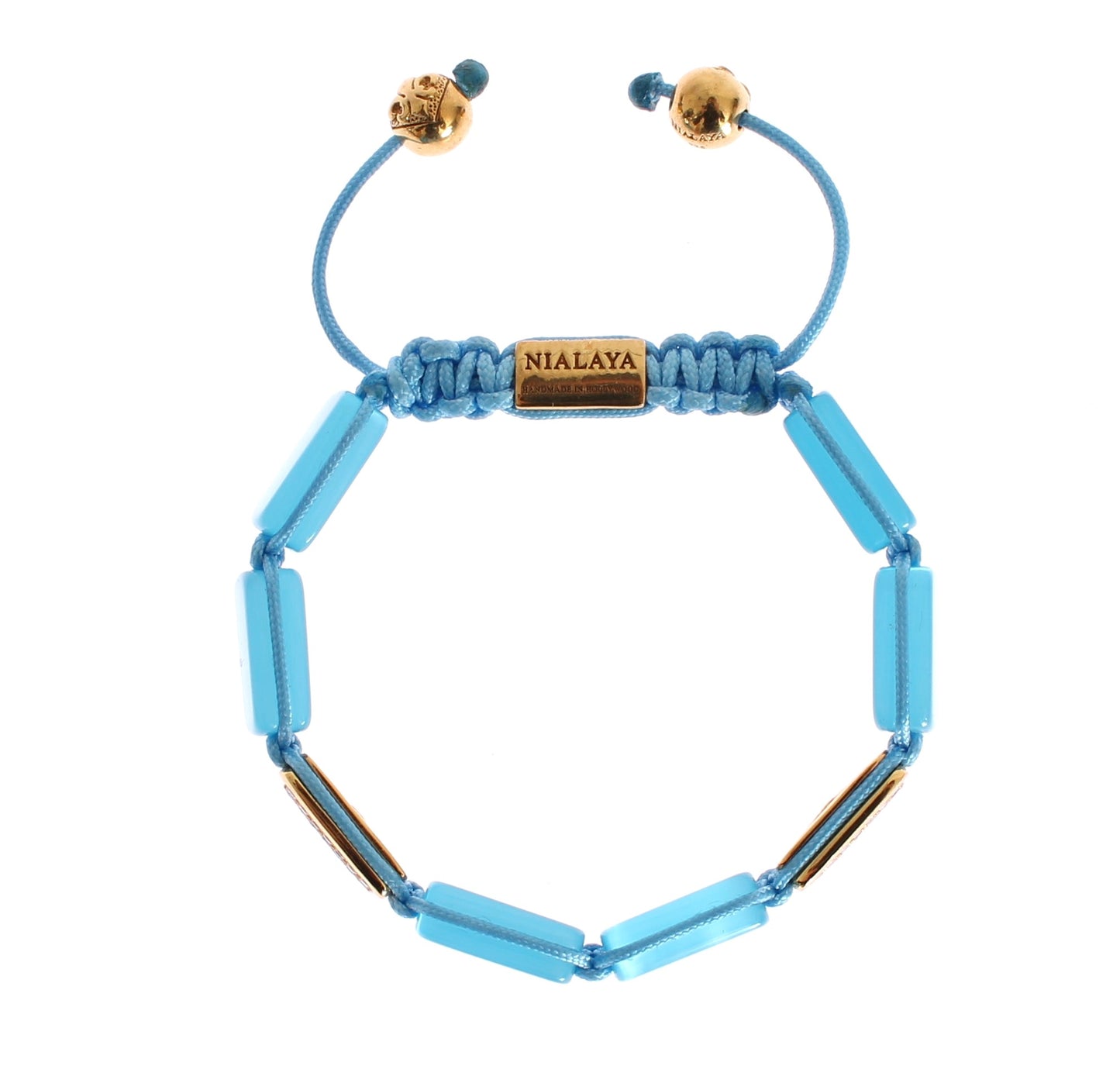 Nialaya Elegant Blue Opal & Diamond-Studded Bracelet Nialaya