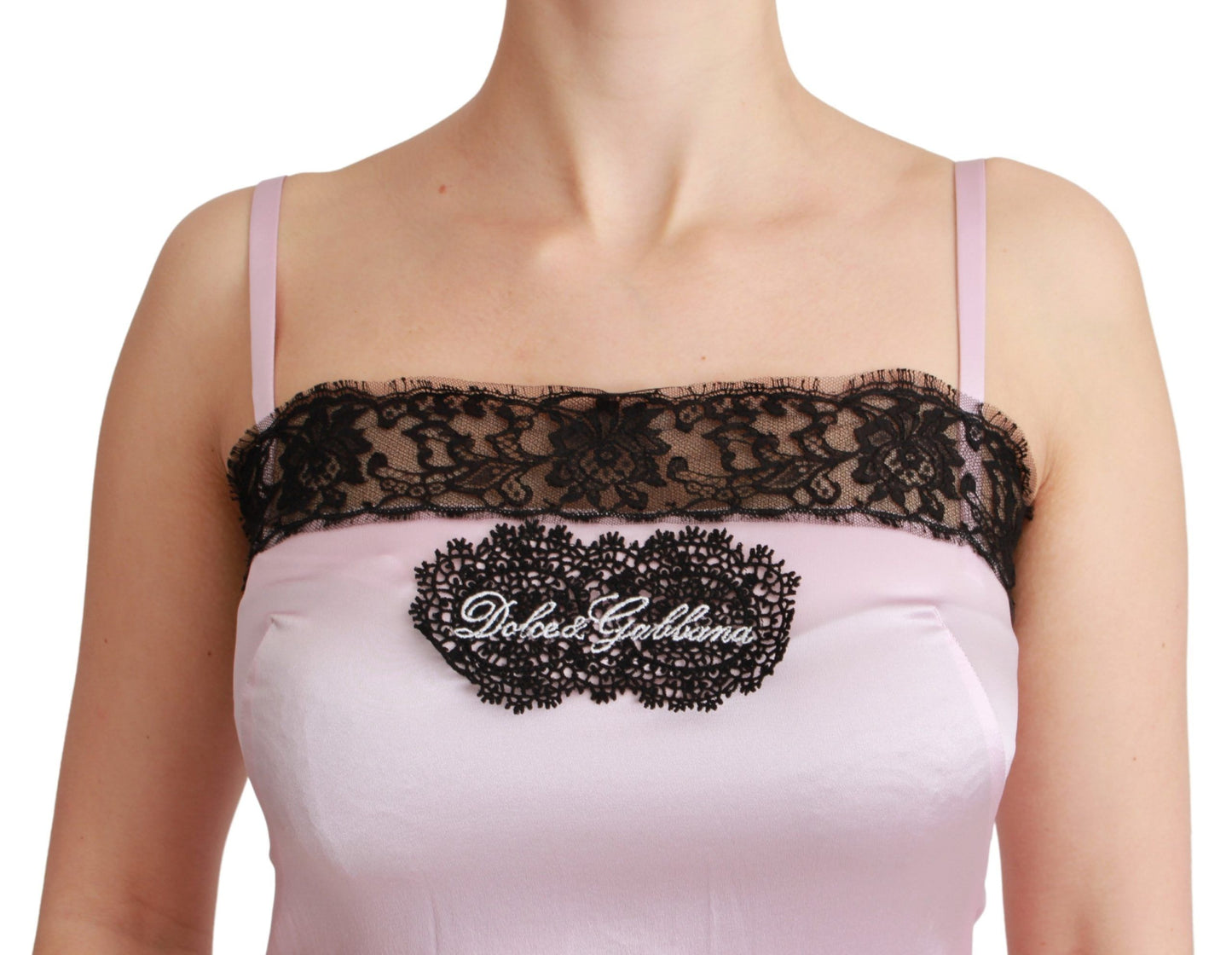 Dolce & Gabbana Elegant Silk Lace Detail Tank Top Dolce & Gabbana