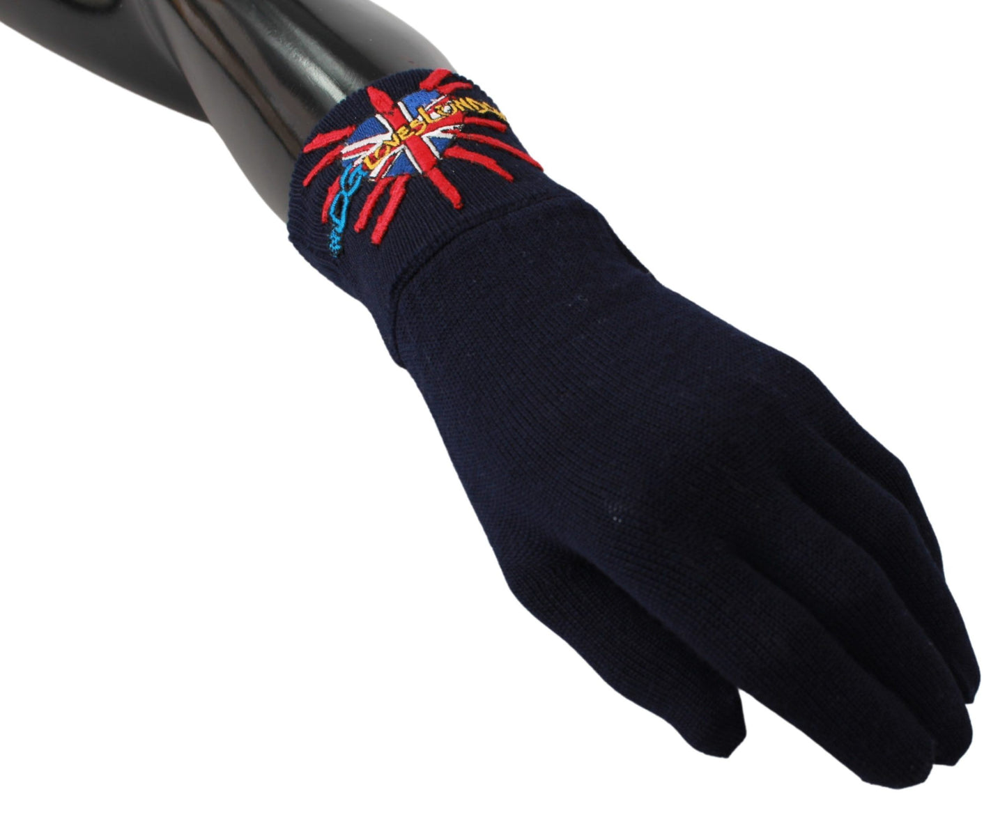 Dolce & Gabbana Blue Virgin Wool Unisex Gloves Dolce & Gabbana