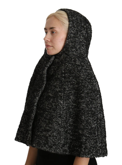 Dolce & Gabbana Elegant Gray Wool Hooded Scarf by Iconic Italian Label Dolce & Gabbana