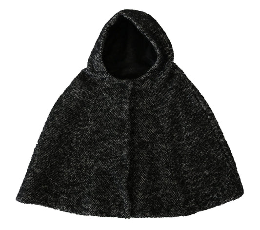 Dolce & Gabbana Elegant Gray Wool Hooded Scarf by Iconic Italian Label Dolce & Gabbana