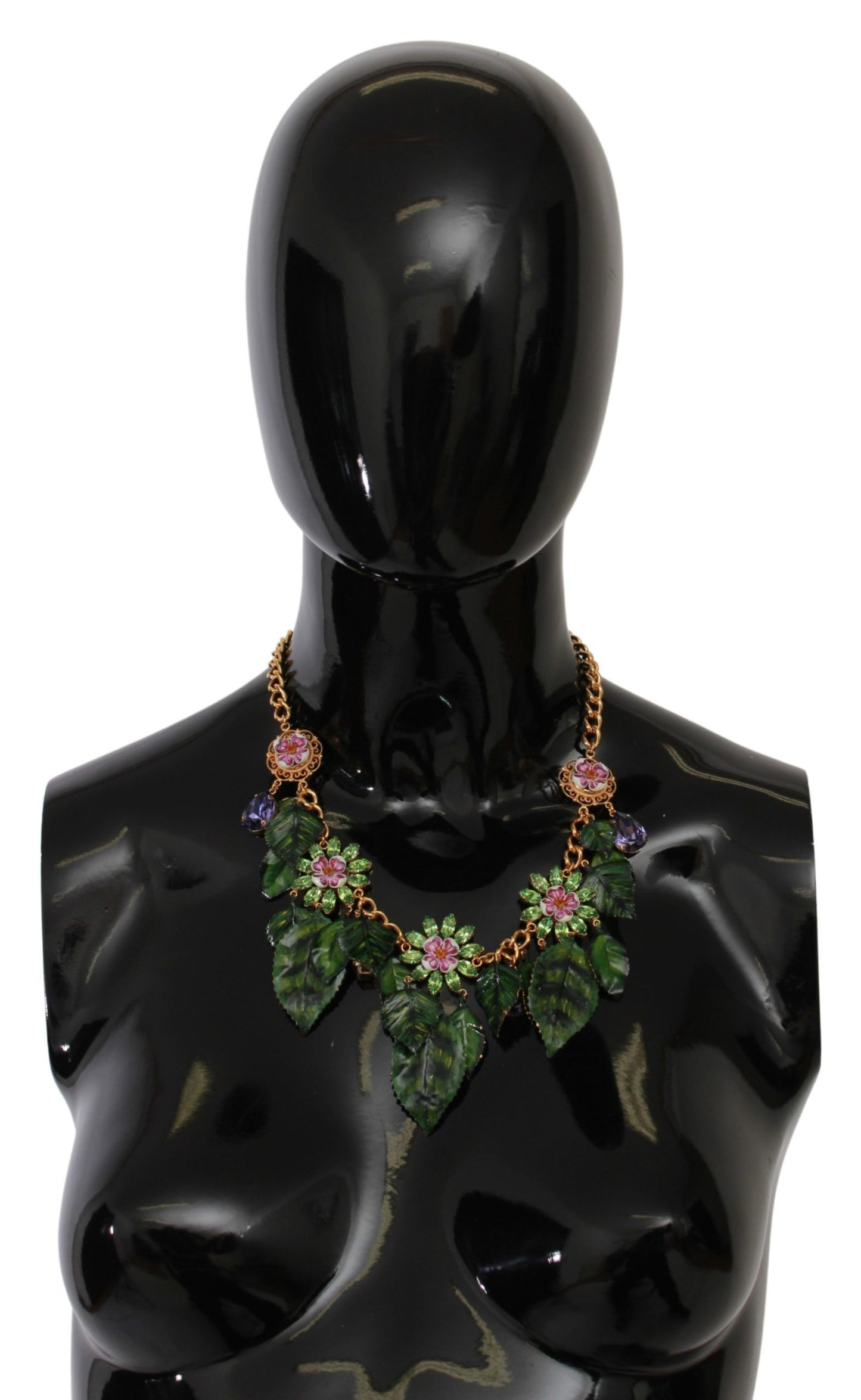 Dolce & Gabbana Elegant Floral Sicily Charm Necklace Dolce & Gabbana