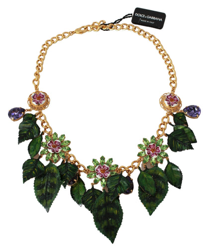 Dolce & Gabbana Elegant Floral Sicily Charm Necklace Dolce & Gabbana