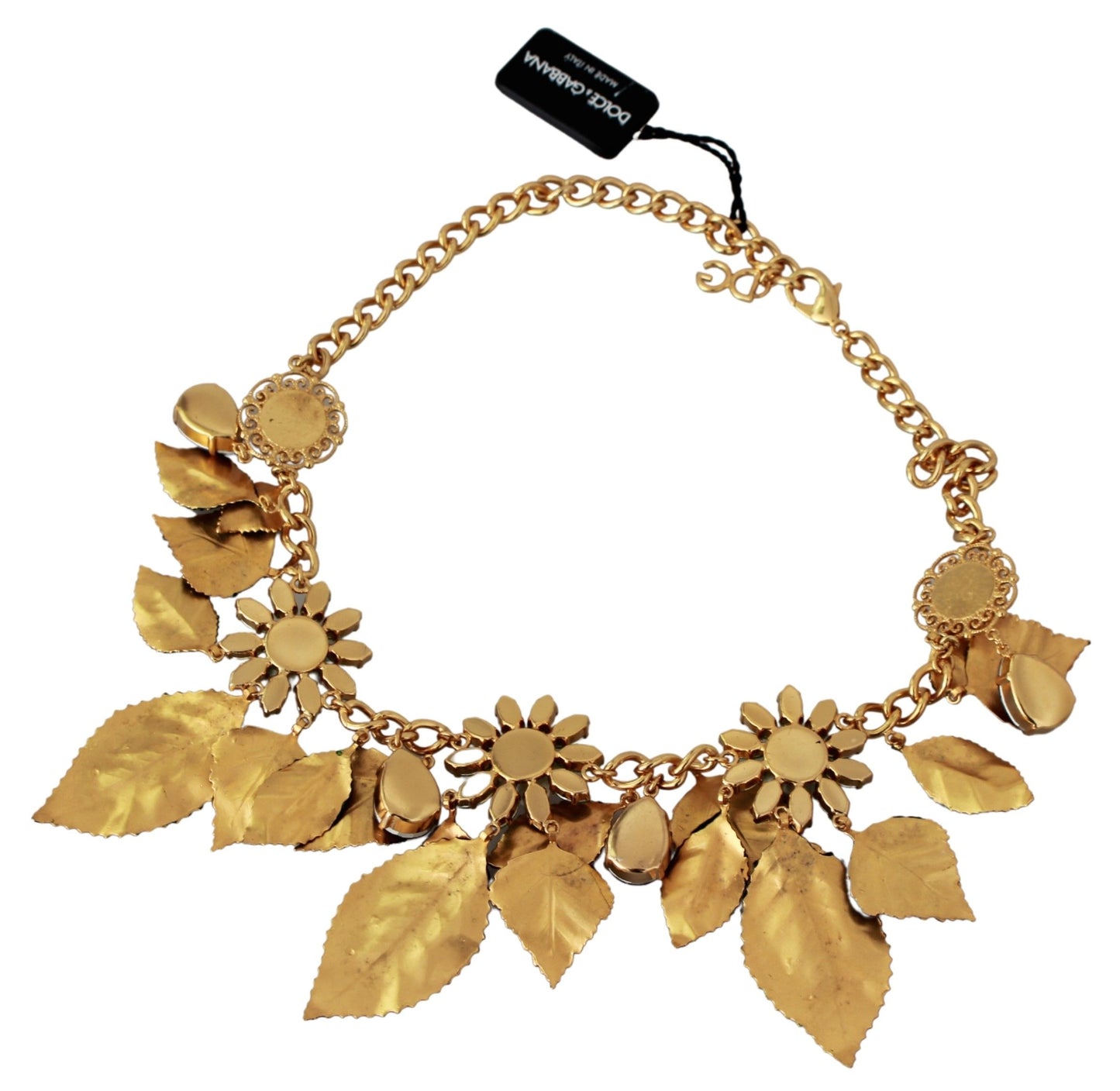 Dolce & Gabbana Elegant Floral Sicily Charm Necklace Dolce & Gabbana