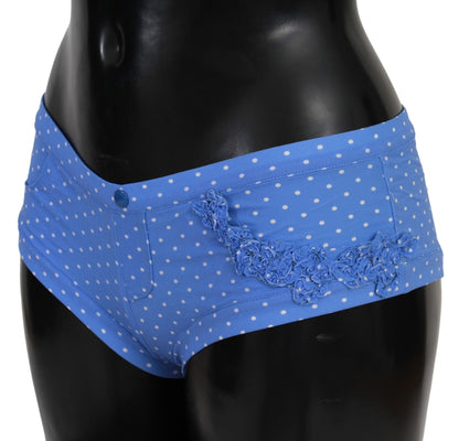 Ermanno Scervino Chic Blue Dotted Designer Bikini Set Ermanno Scervino