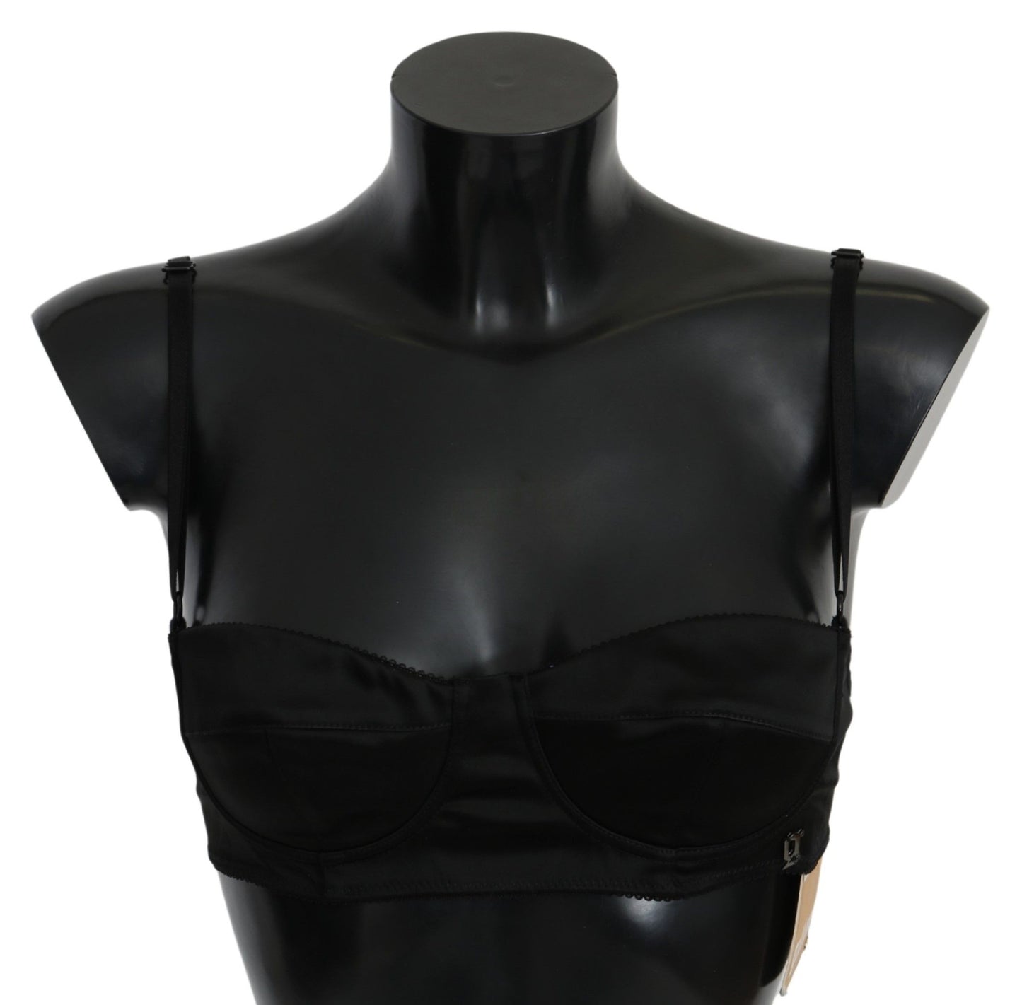 John Galliano Elegant Black Cotton Bralette John Galliano