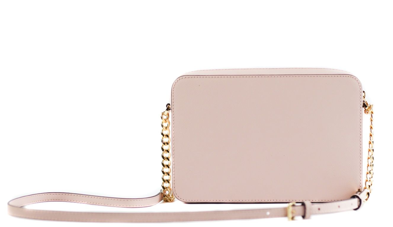 Michael Kors Jet Set Large East West Saffiano Leather Crossbody Bag Handbag (Powder Blush) Michael Kors