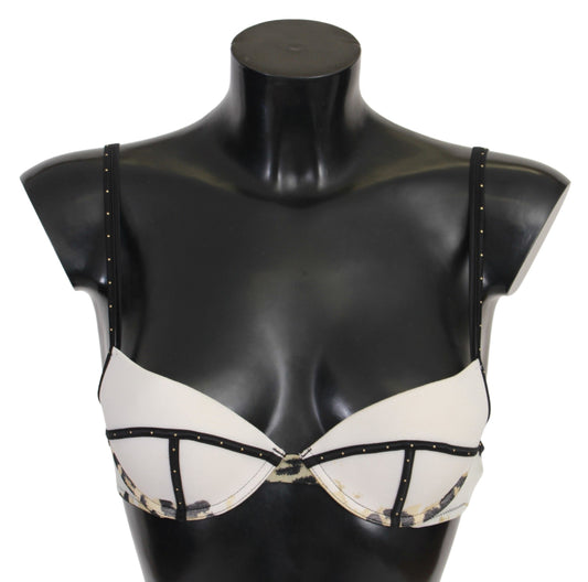 Just Cavalli Elegant White Push-Up Bra With Logo Details Just Cavalli