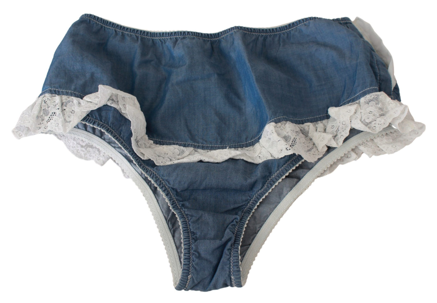 Ermanno Scervino Chic Denim Blue Cotton Bottoms Ermanno Scervino