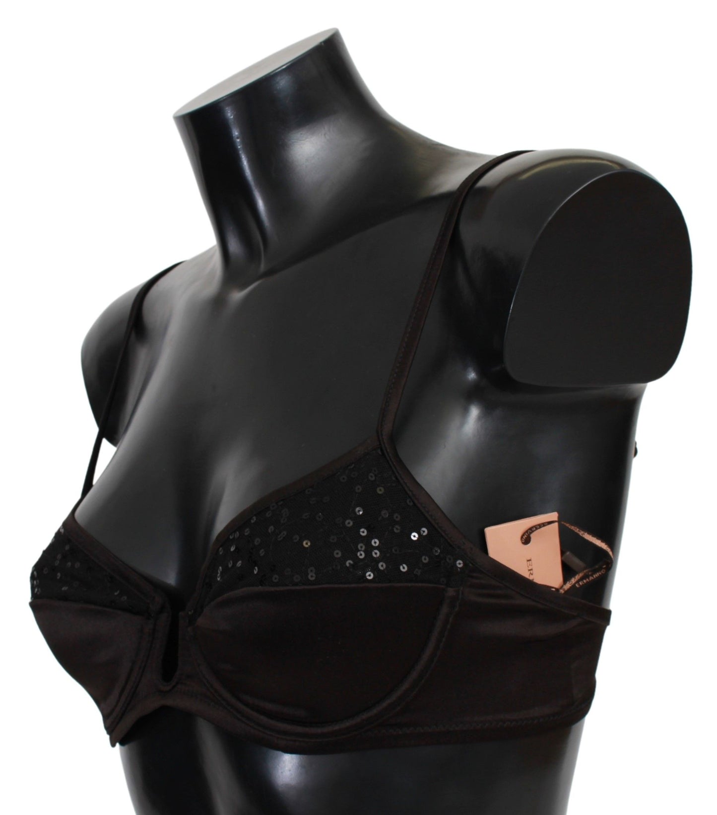 Ermanno Scervino Sequined Brown Balconette Bra Ermanno Scervino