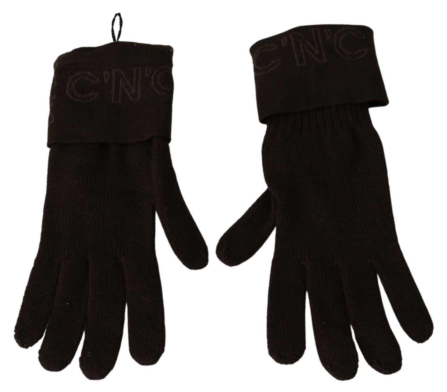 Costume National Elegant Brown Knitted Gloves Costume National