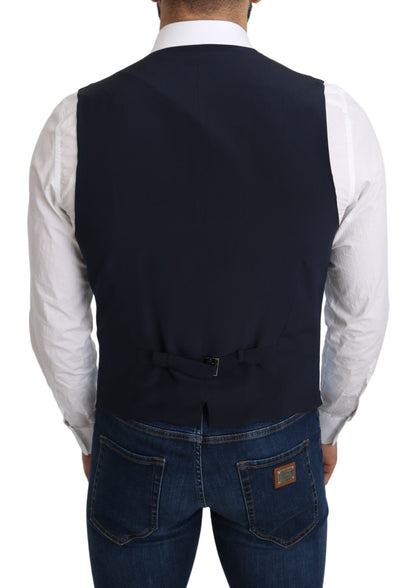 Dolce & Gabbana Elegant Azure Men's Formal Vest Dolce & Gabbana