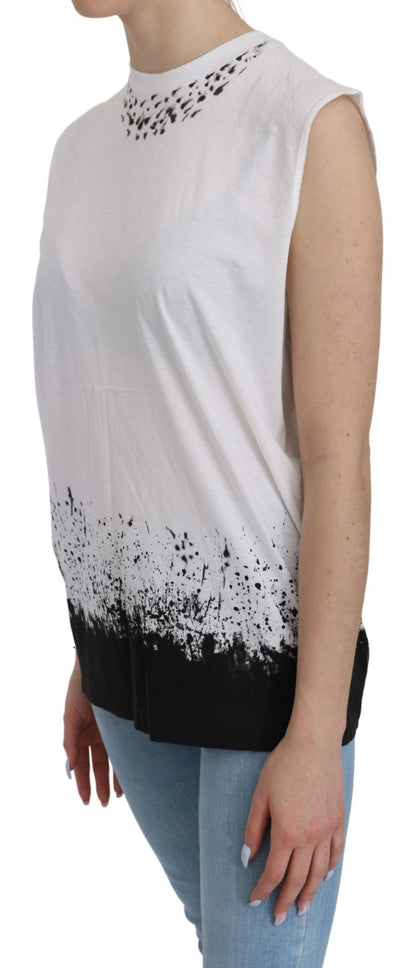 Dsquared² Chic Sleeveless Cotton Crew Neck Top Dsquared²