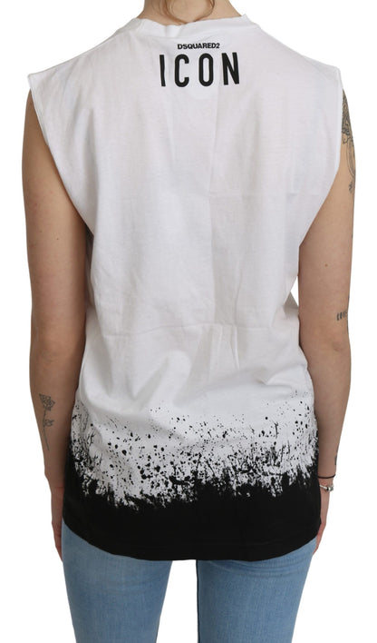 Dsquared² Chic Sleeveless Cotton Crew Neck Top Dsquared²