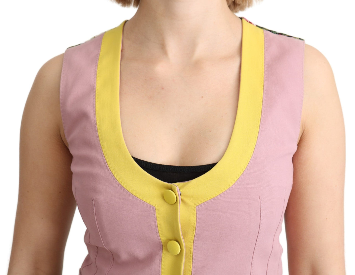 Dolce & Gabbana Chic Sleeveless Vest in Pink Hues Dolce & Gabbana