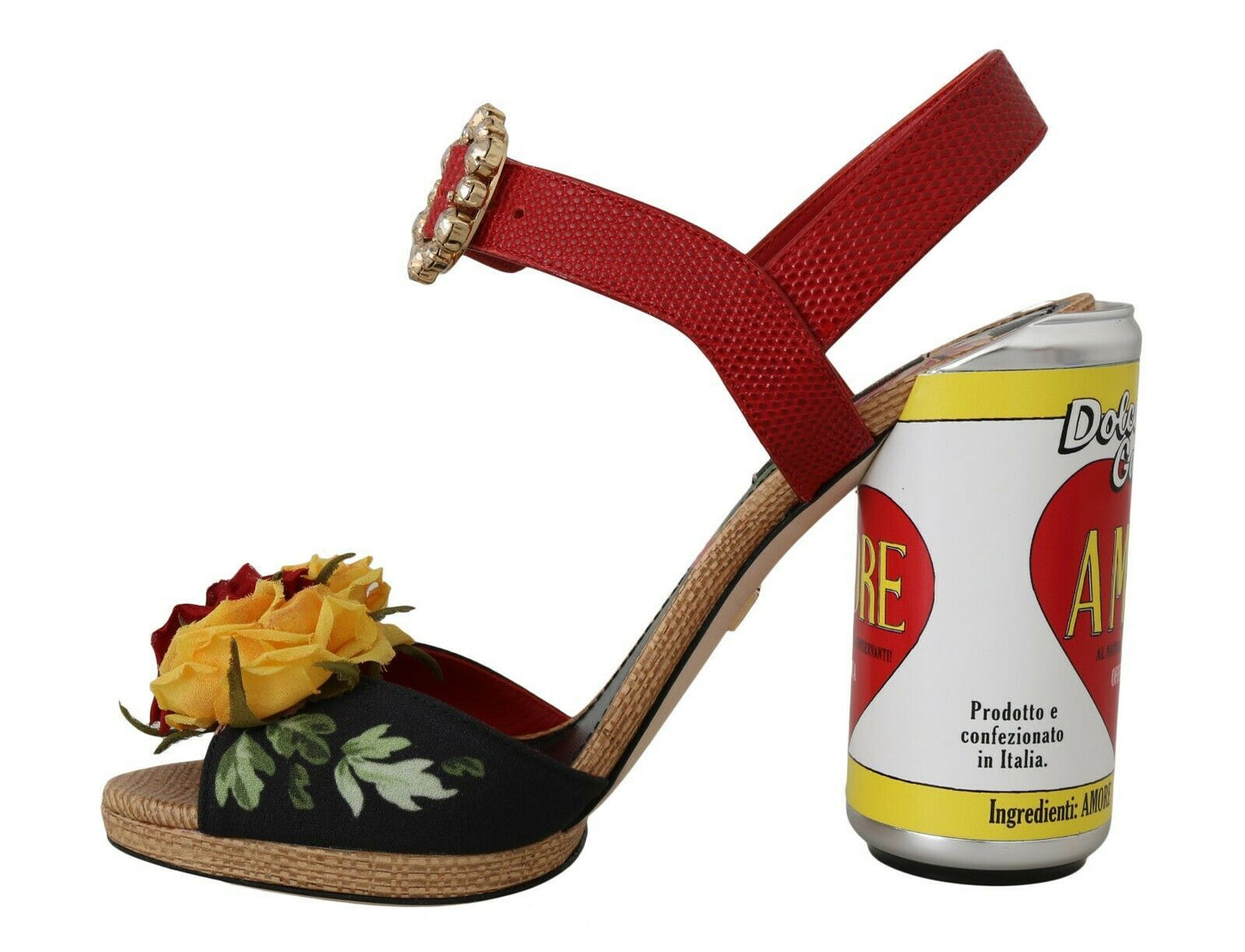 Dolce & Gabbana Multicolor Floral Crystal Embellished Sandals Dolce & Gabbana