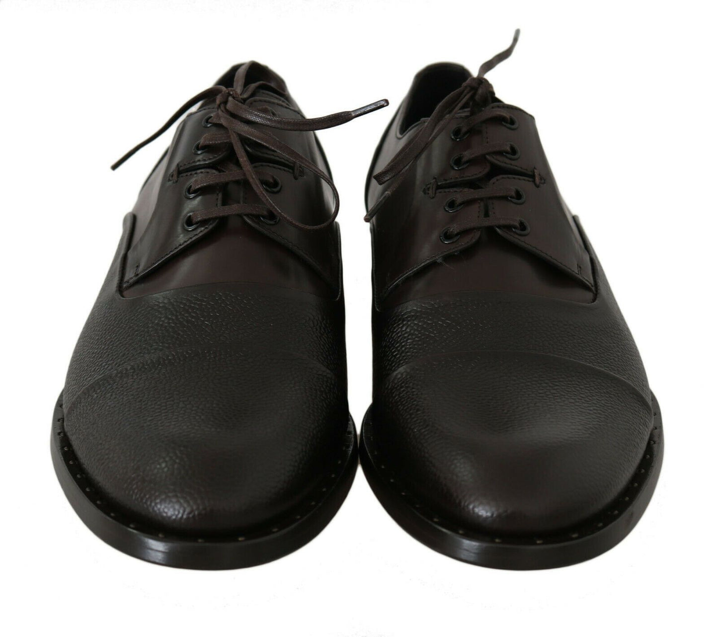 Dolce & Gabbana Elegant Brown Leather Formal Lace-ups Dolce & Gabbana