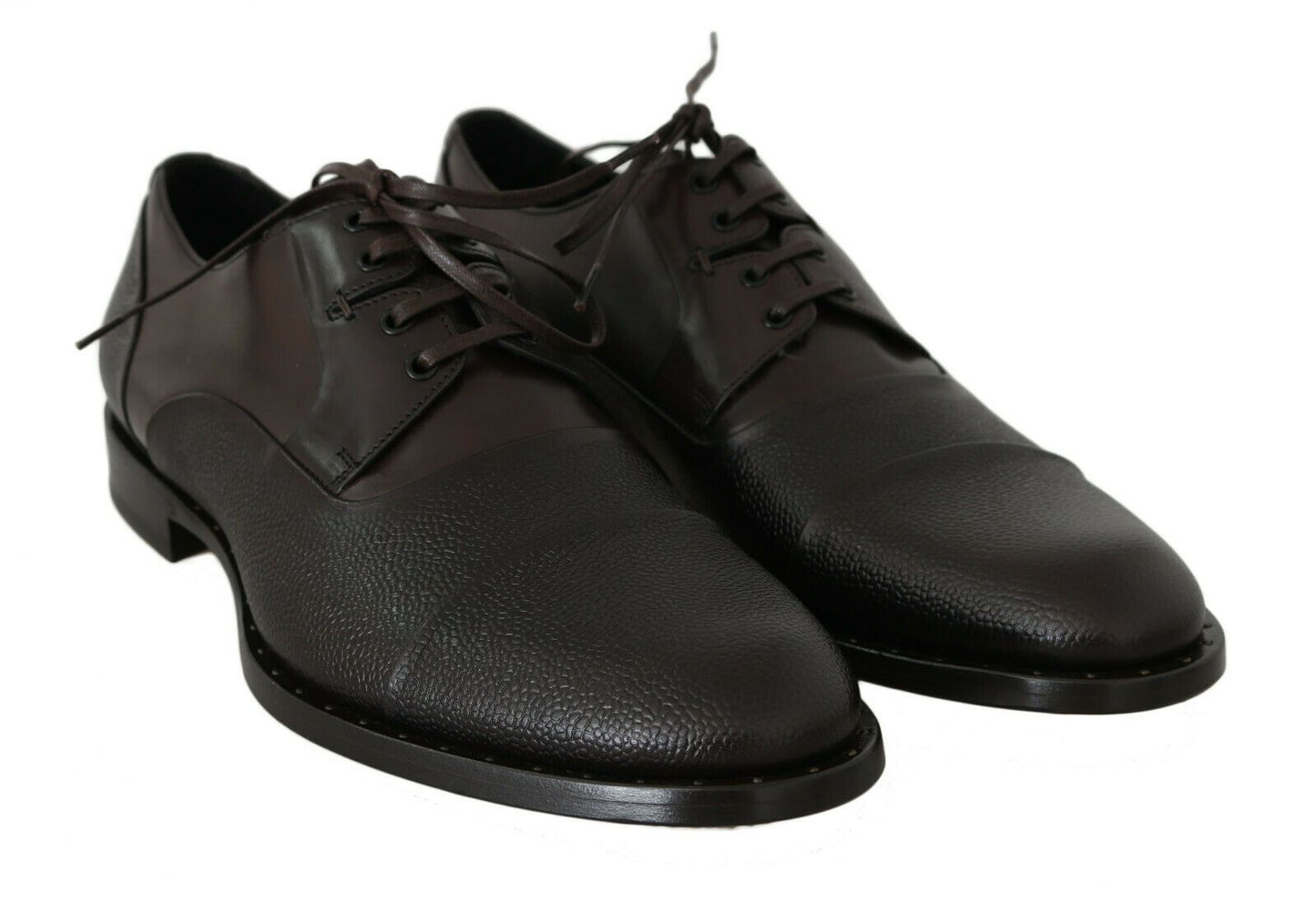 Dolce & Gabbana Elegant Brown Leather Formal Lace-ups Dolce & Gabbana