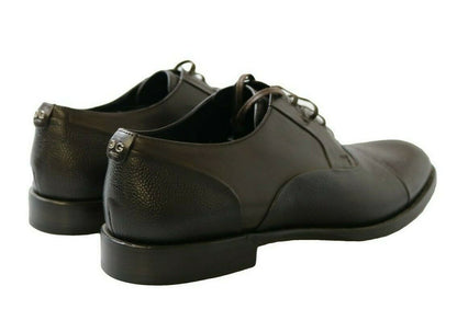 Dolce & Gabbana Elegant Brown Leather Formal Lace-ups Dolce & Gabbana