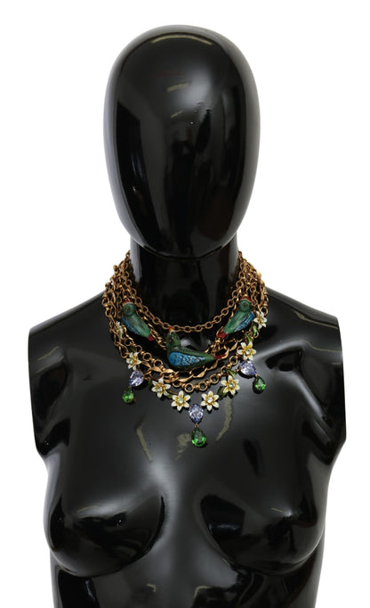 Dolce & Gabbana Exquisite Crystal and Brass Necklace Dolce & Gabbana