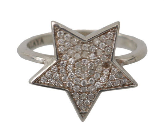 Nialaya Chic Silver CZ Crystal Women's Statement Ring Nialaya