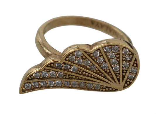 Nialaya Elegant Gold-Crystal Embellished Ring Nialaya