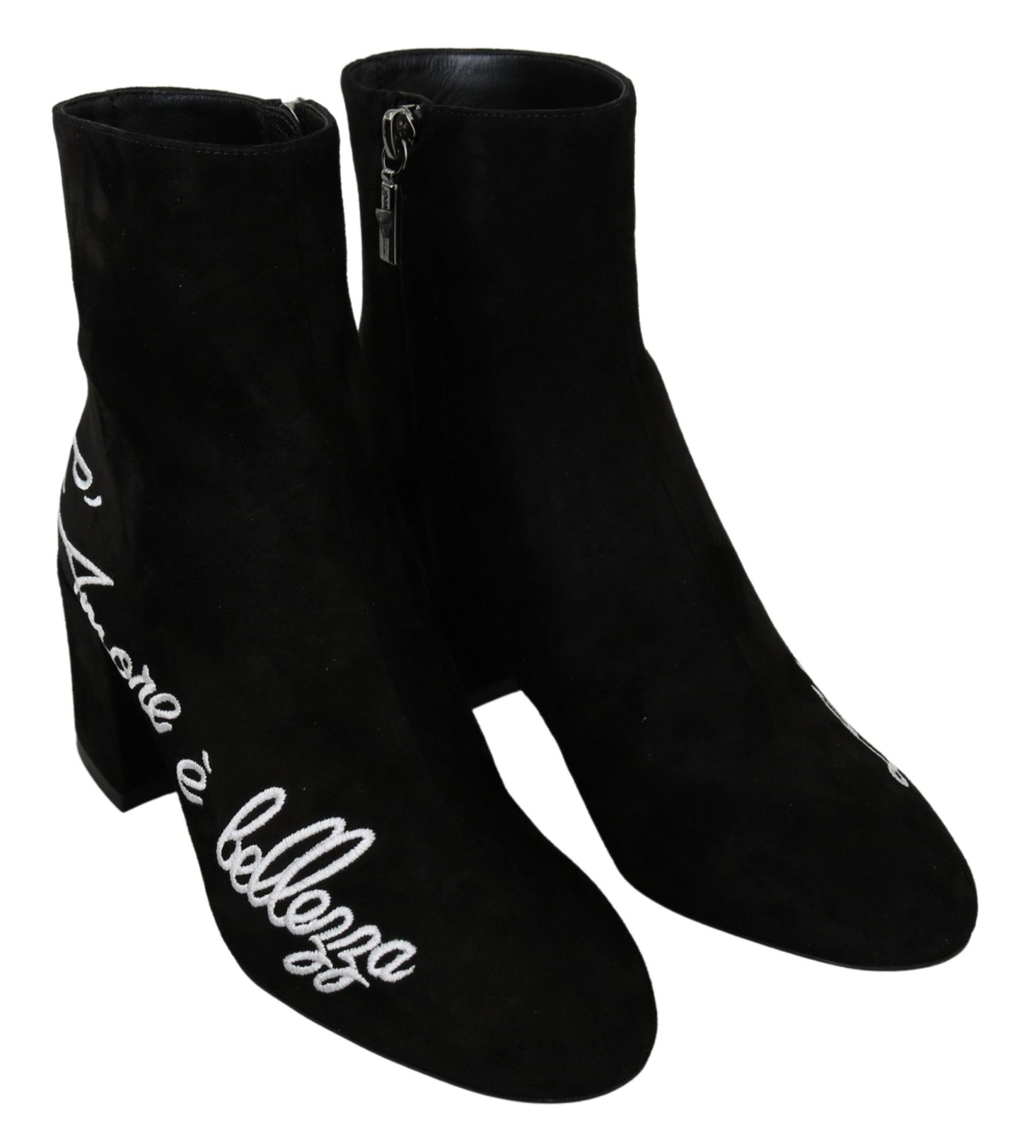 Dolce & Gabbana Chic Embroidered Ankle Boots Dolce & Gabbana