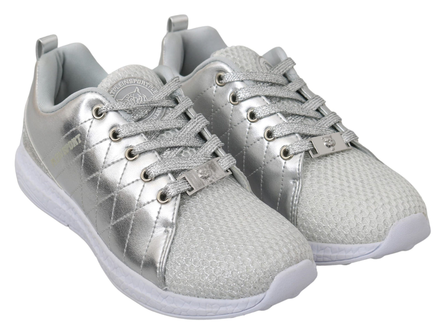 Philipp Plein Sleek Silver Sneakers for Trendsetters Philipp Plein