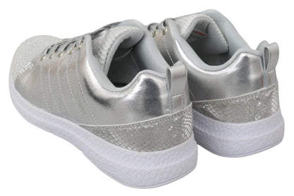 Philipp Plein Sleek Silver Sneakers for Trendsetters Philipp Plein