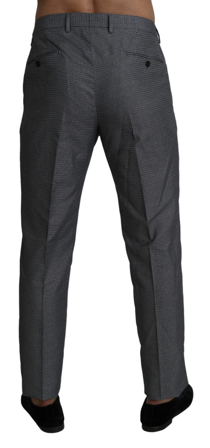 Dolce & Gabbana Elegant Gray Slim Fit Dress Trousers Dolce & Gabbana