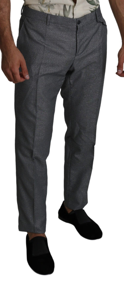 Dolce & Gabbana Elegant Gray Slim Fit Dress Trousers Dolce & Gabbana