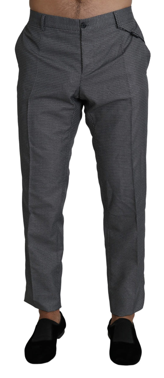 Dolce & Gabbana Elegant Gray Slim Fit Dress Trousers Dolce & Gabbana