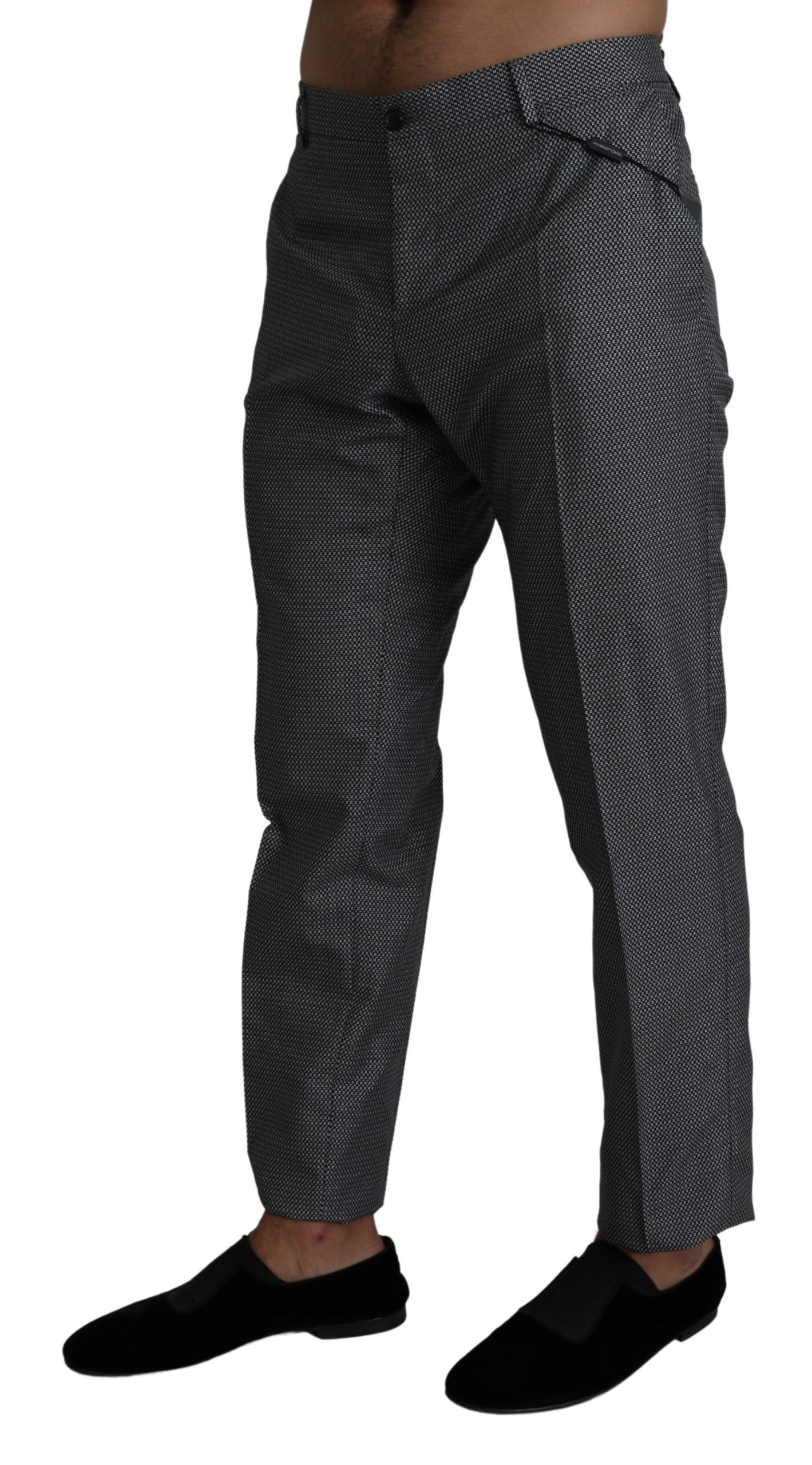 Dolce & Gabbana Elegant Gray Slim Fit Dress Trousers Dolce & Gabbana