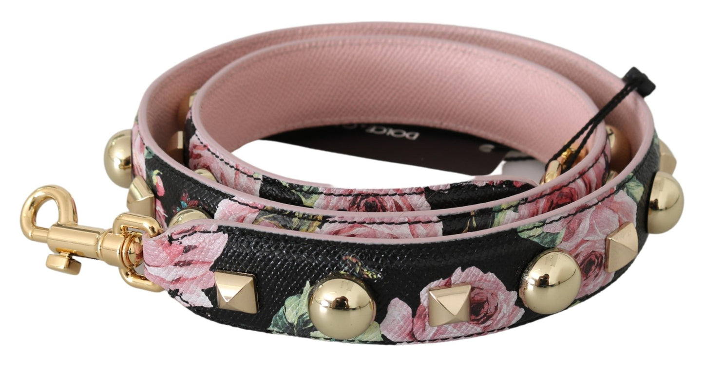 Dolce & Gabbana Elegant Floral Leather Shoulder Strap Dolce & Gabbana