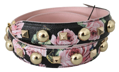 Dolce & Gabbana Elegant Floral Leather Shoulder Strap Dolce & Gabbana