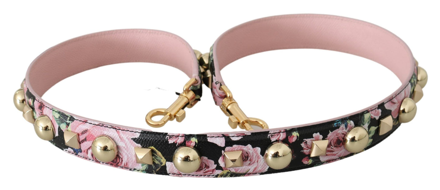 Dolce & Gabbana Elegant Floral Leather Shoulder Strap Dolce & Gabbana