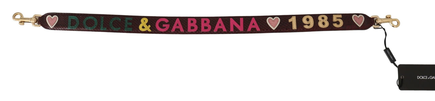 Dolce & Gabbana Exquisite Bordeaux Shoulder Strap Accessory Dolce & Gabbana