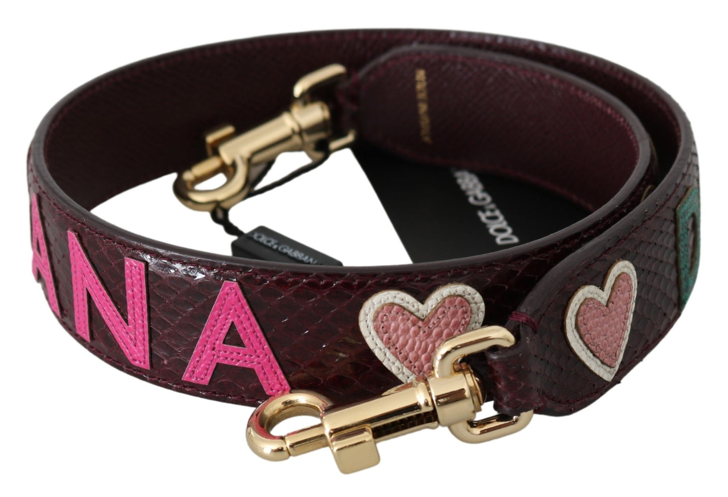 Dolce & Gabbana Exquisite Bordeaux Shoulder Strap Accessory Dolce & Gabbana