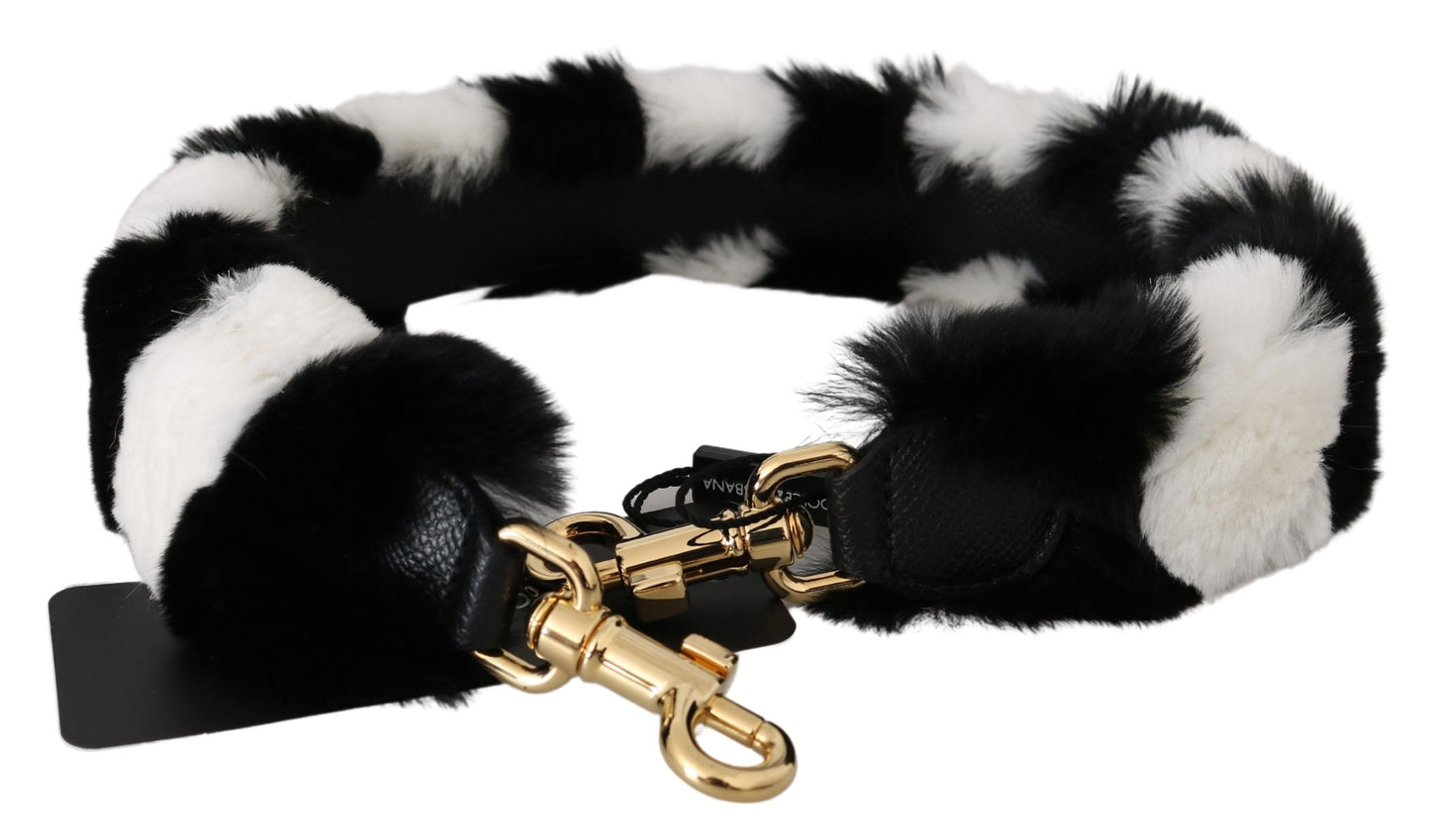 Dolce & Gabbana Elegant Fur Shoulder Strap Accessory Dolce & Gabbana