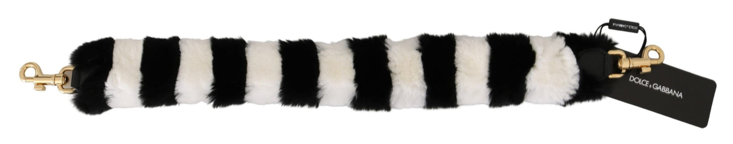 Dolce & Gabbana Elegant Fur Shoulder Strap Accessory Dolce & Gabbana