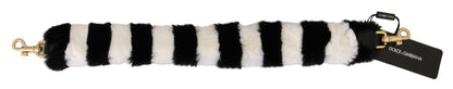 Dolce & Gabbana Elegant Fur Shoulder Strap Accessory Dolce & Gabbana